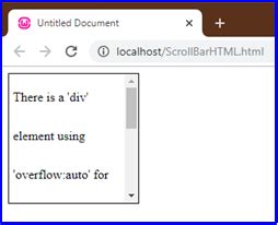 Scroll Bar In Html Form