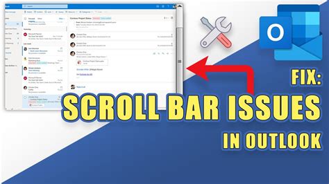 Scroll Bar Missing In Outlook
