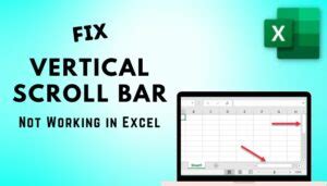 Scroll Bar Not Working In Excel 2016