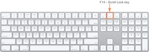 Scroll Lock Apple Keyboard Excel