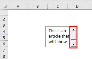 Scroll Text In Excel