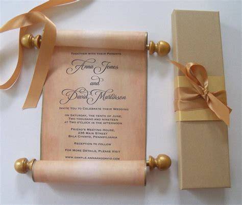 Gold Scroll Wedding Invitation Download & Print