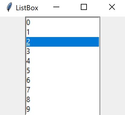 Scrollable List In Tkinter