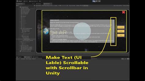 Scrollable Text Unity