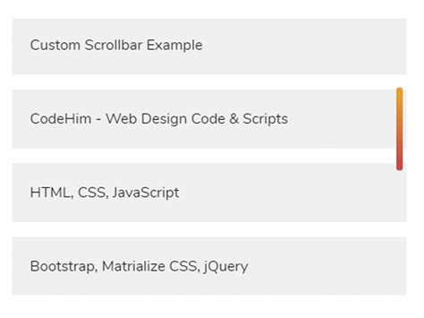 Scrollbar In Html Javascript