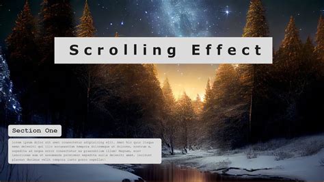 scrolling effect in html