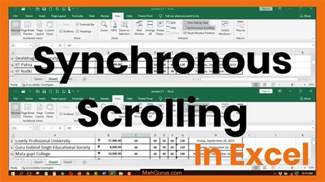 Scrolling List In Excel