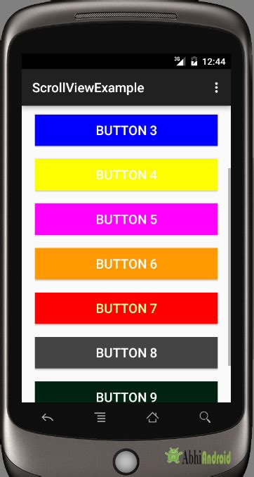 scrollview in android studio example