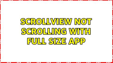 Scrollview Not Working In Excel