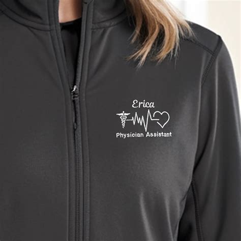 scrub jacket embroidered