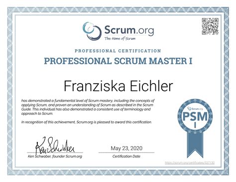 scrum master certification psm 1