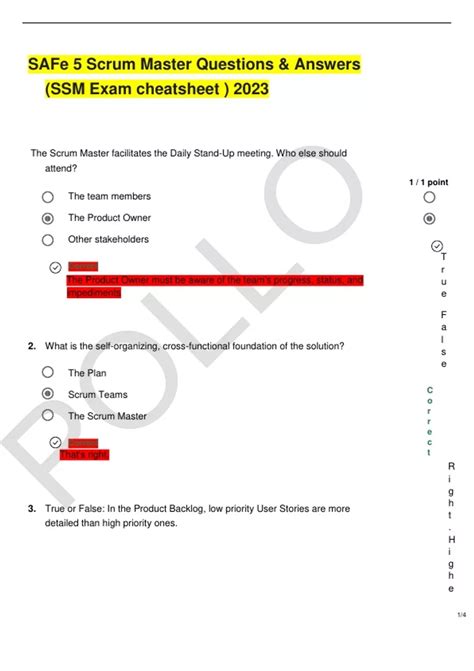 Scrum Master Questions And Answers Pdf