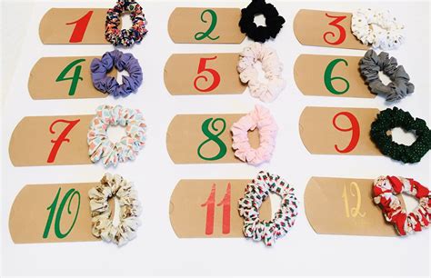 Glittery scrunchie on a white table