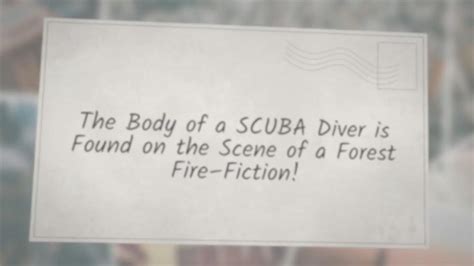 scuba diver found in forest fire