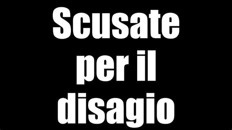 scusate per il disagio in inglese