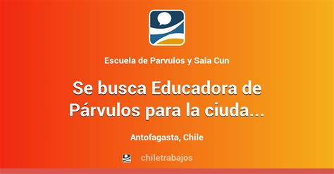 se busca educadora de parvulos