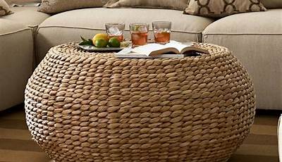 Seagrass Ottoman Coffee Table