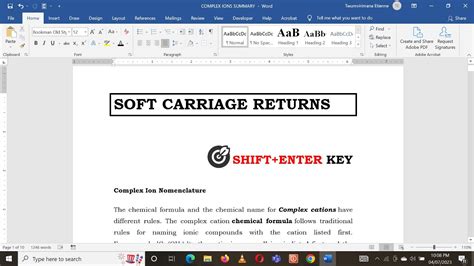 search and replace carriage return in word