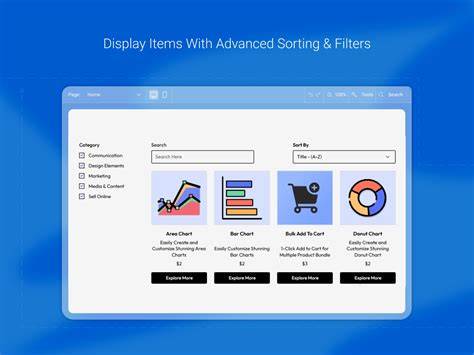 Search and filter image gallery platform navigation