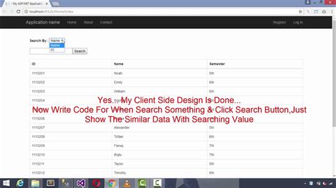 Search Filter In Mvc Using Jquery