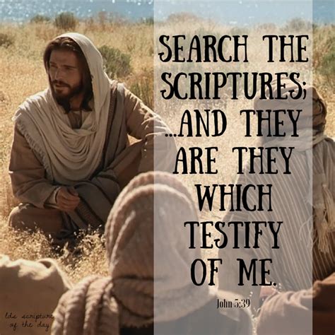 search the scriptures daily for in them