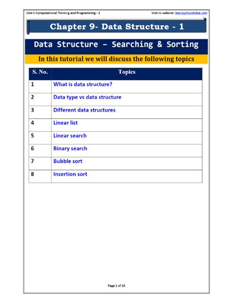 searching and sorting in data structure pdf