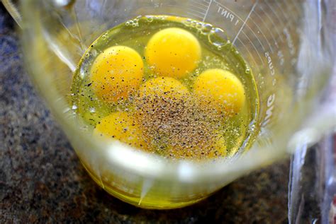 Season Eggs with Salt and Pepper