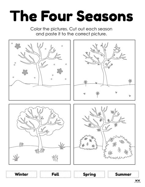 Seasons Worksheets Printable