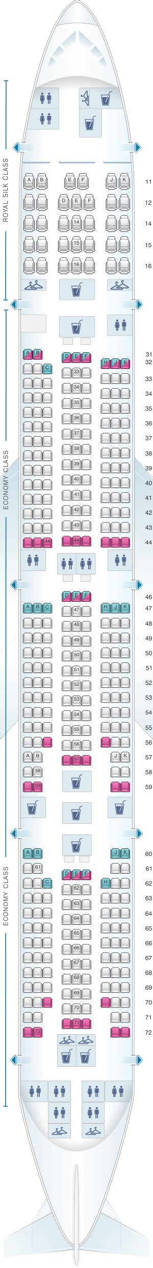 seat plan boeing 777 300er thai airways