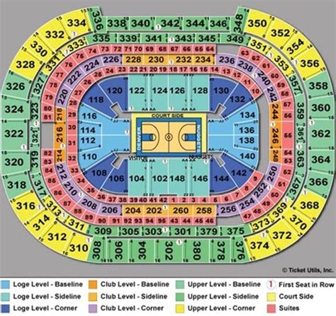seating chart denver nuggets
