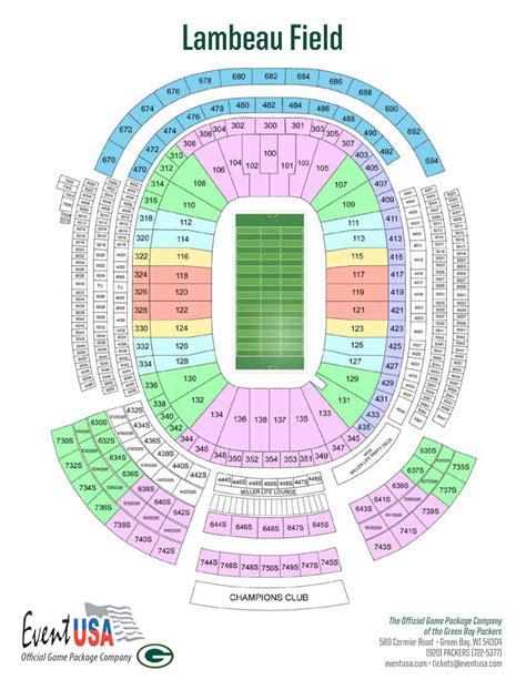 Seating Chart Lambeau Field