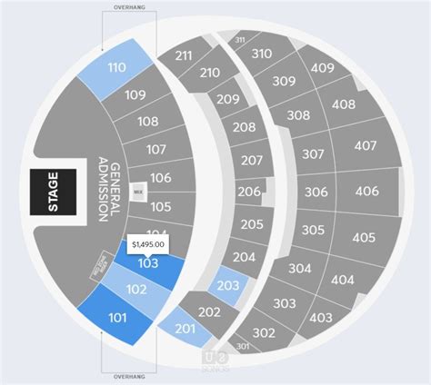 Seating Chart U2 Sphere