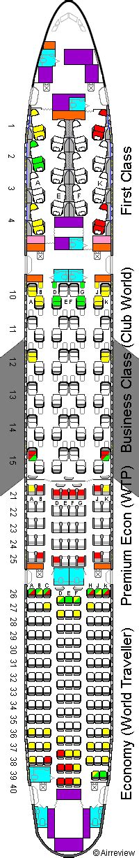seating plan on ba 777