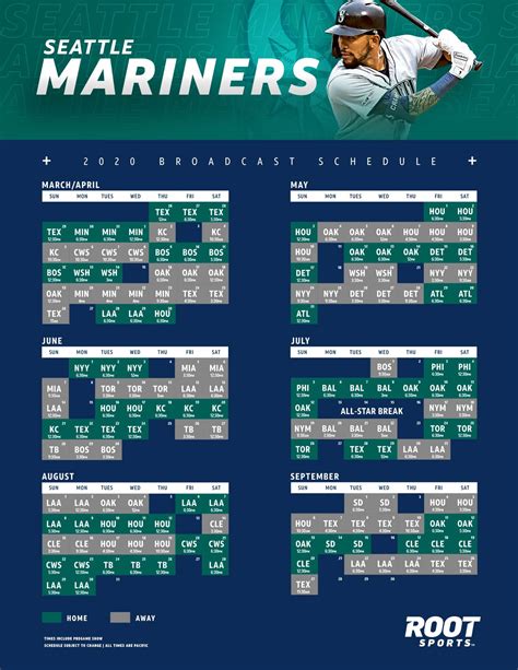 Seattle Mariners Printable Schedule: Never Miss A Game Again!