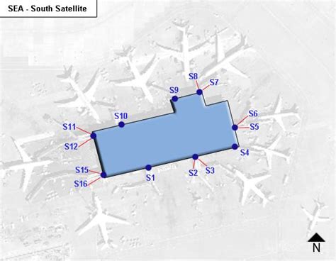 seattle airport south satellite map