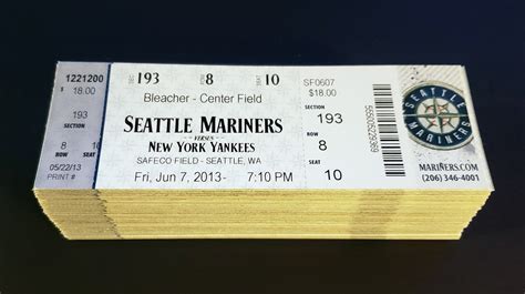 seattle mariners baseball game tickets