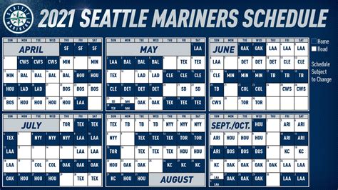 seattle mariners baseball schedule 2021