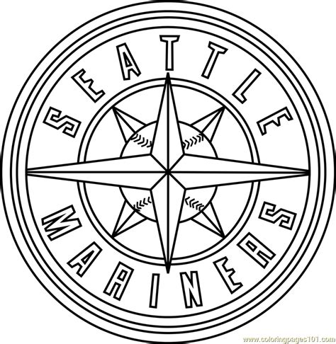 Seattle Mariners Logo Coloring Page