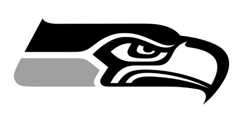seattle seahawks logo black and white