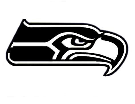 seattle seahawks logo clipart black and white