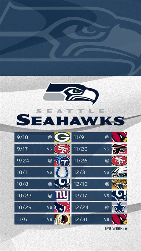 seattle seahawks schedule 2010