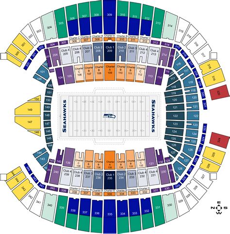 seattle seahawks stadium seat map