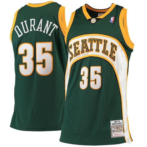 seattle supersonics kevin durant jersey