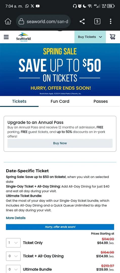 Seaworld Orlando Promo Code