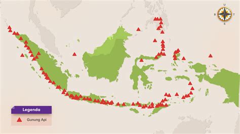 sebaran gunung api di indonesia