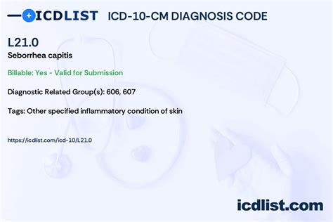 seborrhea capitis icd 10 code