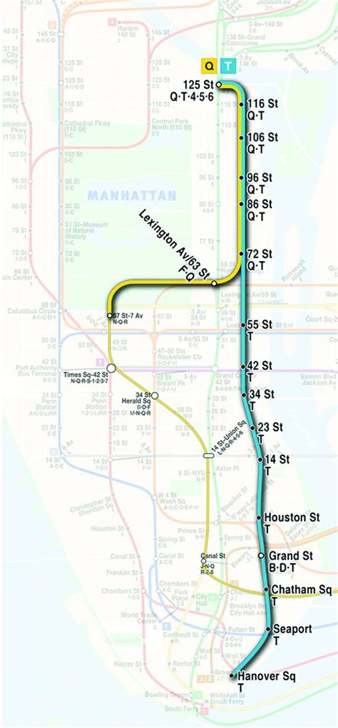 2nd ave subway map New 2nd ave subway map (New York USA)