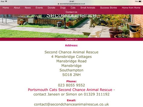 second chance animal rescue mansbridge