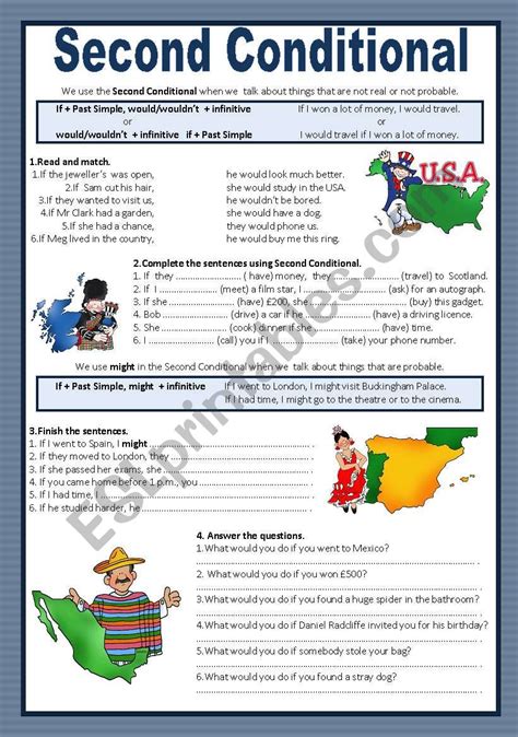 Second Conditional Worksheet Printable