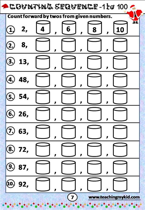 Second Grade Math Counting Worksheet